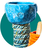 Blue Handmade Ceramic Pottery